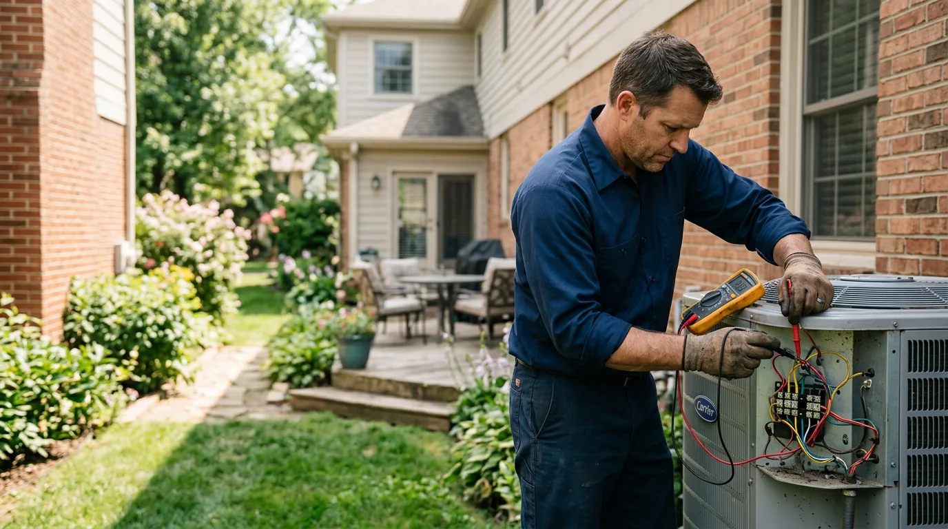 HVAC technician working near Conewango Valley, NY